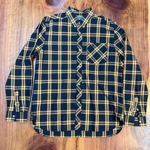 Fred Perry Shirt Mens 42 Button Up Plaid Cotton Long Sleeve Reissues R3-8